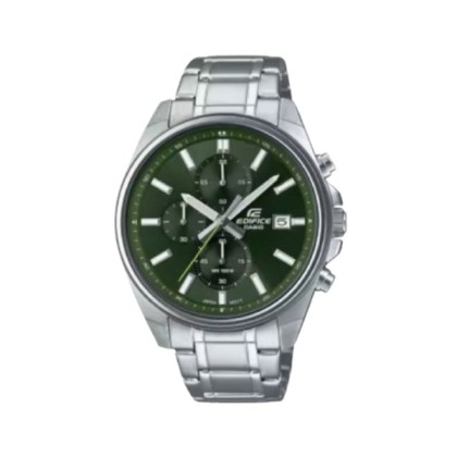 Casio Edifice EFV-610D-3CV Silver Stainless Steel Band Men Watch